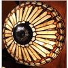Image 2 : Out of Prod.Quoizel Stained Jade Glass on Resin Base Lamp