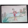Image 2 : Rare Old Chinese Romantic Landscape Scenes Painted on Porcelain Plaque Set 12x8"