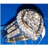 Image 1 : Solid Gold & Diamond Cocktail Ring 6-gr, 16.5mm
