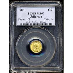 1903 G$1 Louisiana Purchase/Jefferson MS63 PCGS.