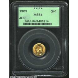 1903 G$1 Louisiana Purchase/Jefferson MS64 PCGS.