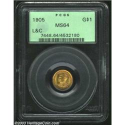 1905 G$1 Lewis and Clark MS64 PCGS.