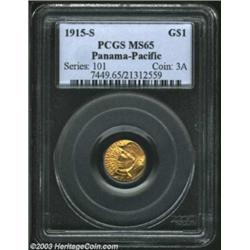 1915-S G$1 Panama-Pacific Gold Dollar MS65 PCGS.