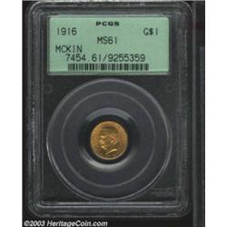 1916 G$1 McKinley MS61 PCGS.