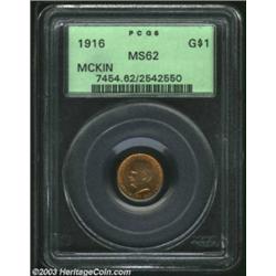 1916 G$1 McKinley MS62 PCGS.