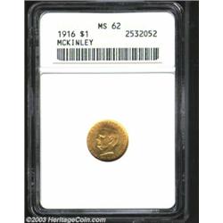 1916 G$1 McKinley MS62 ANACS.