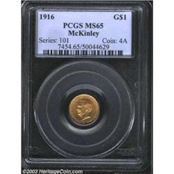 1916 G$1 McKinley MS65 PCGS.