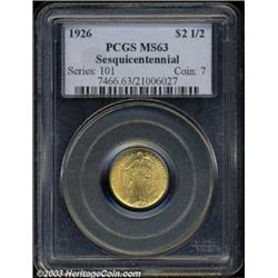 1926 $2 1/2 Sesquicentennial MS63 PCGS.