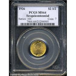 1926 $2 1/2 Sesquicentennial MS64 PCGS.