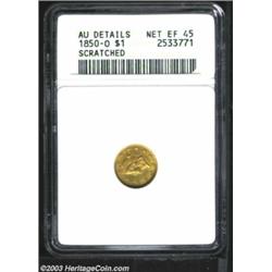 1850-O G$1 --Scratched--ANACS. AU Details, Net XF45.