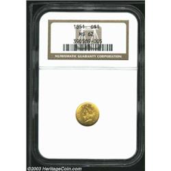 1851 G$1 MS62 NGC.