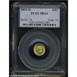 1852-O G$1 MS63 PCGS.