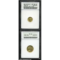1928 Quarter Eagle MS60 ANACS,