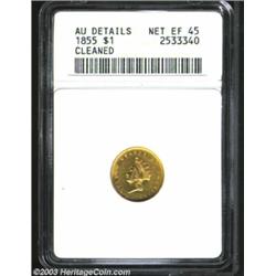1855 G$1 --Cleaned--ANACS. AU Details, Net XF45.