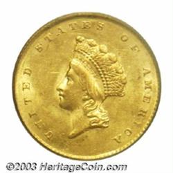 1855 G$1 MS62 PCGS.