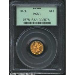 1874 G$1 MS63 PCGS.