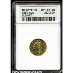 1836 $2 1/2 Block 8--Cleaned--ANACS. AU Details, Net XF40.