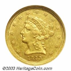 1843-D $2 1/2 Large D AU53 NGC.