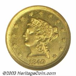 1849-D $2 1/2 AU58 NGC.