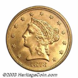 1873 $2 1/2 Closed 3 MS64 PCGS.
