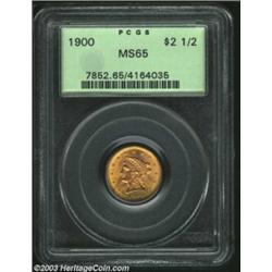 1900 $2 1/2 MS65 PCGS.