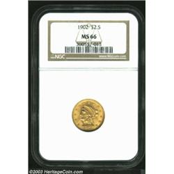 1902 $2 1/2 MS66 NGC.