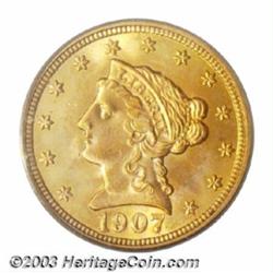 1907 $2 1/2 MS66 PCGS.