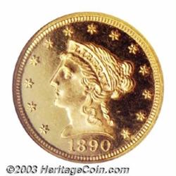 1890 $2 1/2 PR64 Ultra Cameo NGC.