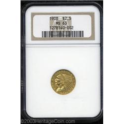 1908 $2 1/2 MS63 NGC.
