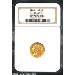 1908 $2 1/2 MS63 NGC.
