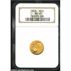1908 $2 1/2 MS63 NGC.
