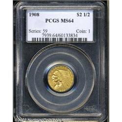 1908 $2 1/2 MS64 PCGS.