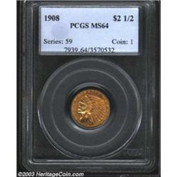 1908 $2 1/2 MS64 PCGS.