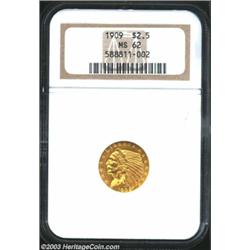 1909 $2 1/2 MS62 NGC.