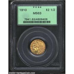 1910 $2 1/2 MS63 PCGS.