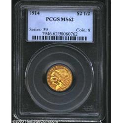 1914 $2 1/2 MS62 PCGS.
