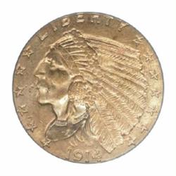 1914 $2 1/2 MS63 PCGS.