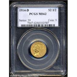 1914-D $2 1/2 MS62 PCGS.