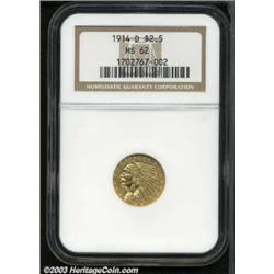 1914-D $2 1/2 MS62 NGC.