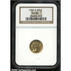 1914-D $2 1/2 MS62 NGC.