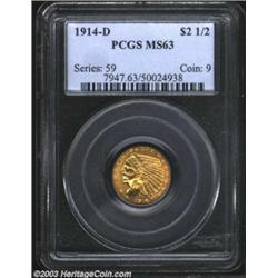 1914-D $2 1/2 MS63 PCGS.
