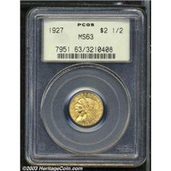 1927 $2 1/2 MS63 PCGS.