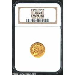 1929 $2 1/2 MS63 NGC.