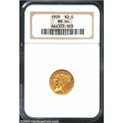 1929 $2 1/2 MS64 NGC.