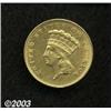 Image 1 : 1856-S $3 AU50 Cleaned Uncertified.