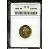 Image 1 : 1861 $3 AU53 ANACS.