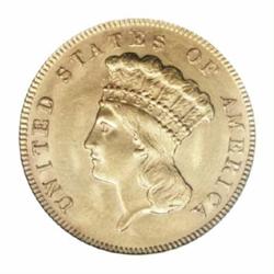 1878 $3 MS62 PCGS.