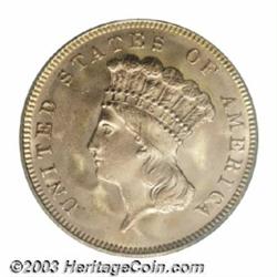 1878 $3 MS64 PCGS.