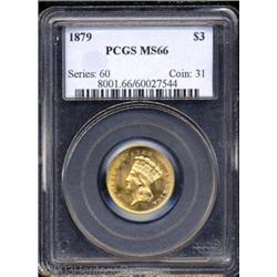 1879 $3 MS66 PCGS.