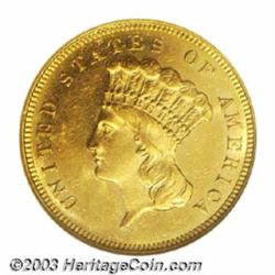 1881 $3 MS63 NGC.